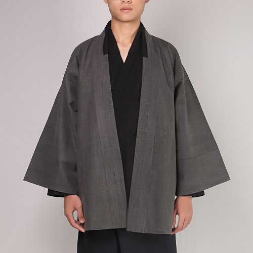 JLMT/凈蓮滿堂 方袖短褙子 手織墨染棉 男中式其他