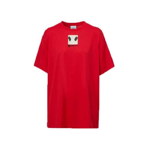  BURBERRY/博柏利 女士紅色棉質(zhì)短袖T恤 80321141 PLFSX