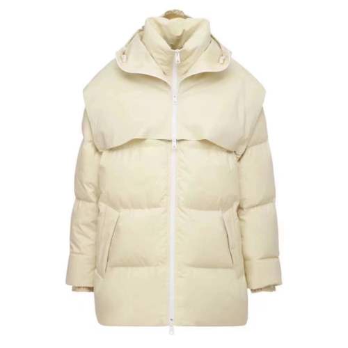 Bottega Veneta/葆蝶家  新款磨砂府綢棉麻色隱藏式兜帽羽絨女士夾克659724VKH509217【主推】