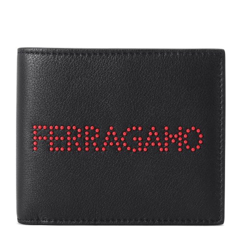 Salvatore Ferragamo/菲拉格慕 黑色 男士包袋雙折錢包 704567-66A376-ANIMATION BO 新款
