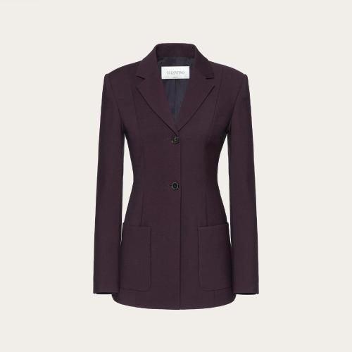  VALENTINO華倫天奴 22年秋冬 女士 夾克 BLAZER EN LAINE ET SOIE COUTURE STRETCH XB3CE2Q670