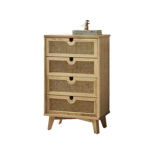 GeleiStory/GeleiStory  實木藤編四斗柜簡約現(xiàn)代客廳抽屜儲物柜民宿臥室收納柜玄關柜  其他家具