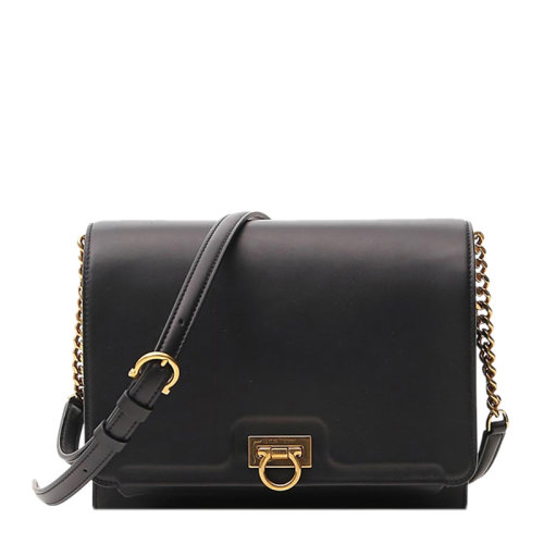 Salvatore Ferragamo/菲拉格慕 女士黑色單肩包 21H984-724603（99新未使用）