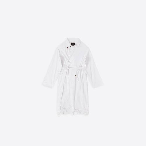  BALENCIAGA巴黎世家 22年秋冬 女士 大衣 Womens Diy Carcoat in Off White 704543TBP019012