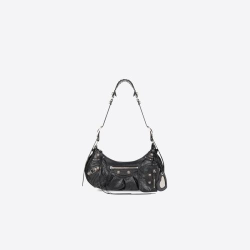  BALENCIAGA巴黎世家 22年秋冬 女士 單肩包 Women's Le Cagole Small Shoulder Bag  in Black 預定商品1-3周發(fā)貨