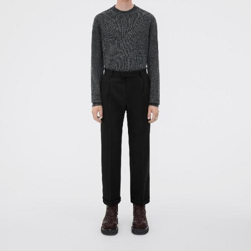  BV葆蝶家 22年秋冬 男士 休閑褲 pantalon droit raccourci en grain de poudre stretch 71460