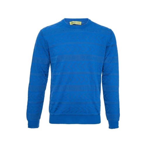  VERSACE JEANS COUTURE 男士藍(lán)色時(shí)尚休閑針織衫/毛衣 B5GLB802 6640 202 PLFSX
