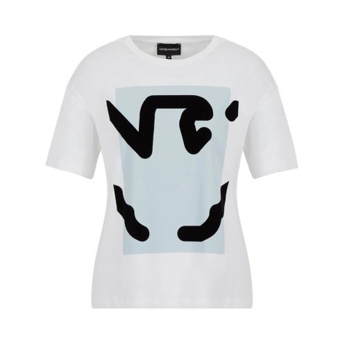  Emporio Armani/安普里奧阿瑪尼 女士印花棉質(zhì)短袖T恤 6K2T7F 2J53Z 0100 PLFSX