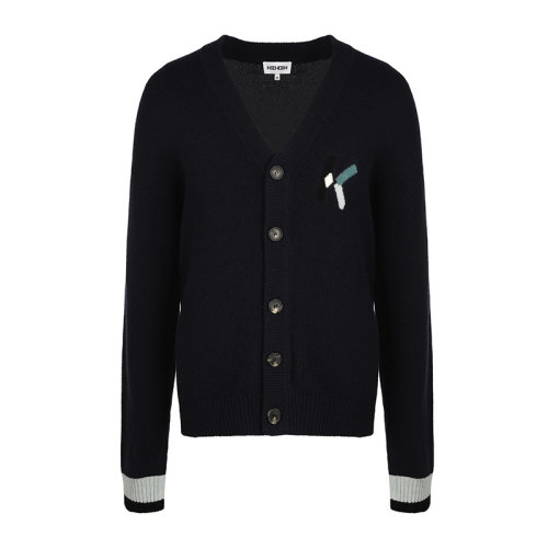 KENZO/高田賢三時(shí)尚字母徽標(biāo)男士開胸針織衫男士針織衫/毛衣FA65CA535