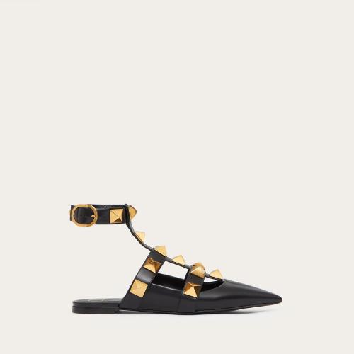  VALENTINO華倫天奴 22年秋冬 女士 平底鞋 BALLERINES ROMAN STUD EN CUIR DE VEAU 1W2S0BY5ZW