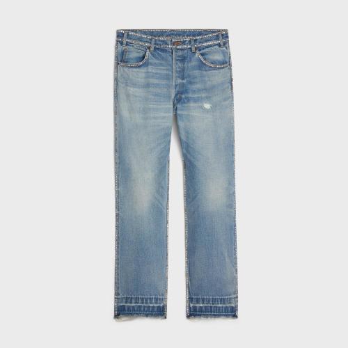  CELINE賽琳思琳 22年秋冬 男士 牛仔褲 WESLEY ZUMA水洗色亮片牛仔褲 2N812034S.08ZM