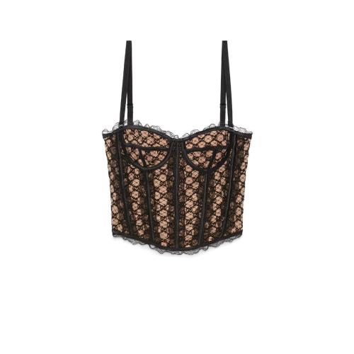  GUCCI古馳 22年秋冬 女士 GG網(wǎng)布束胸衣 680996 XUADT 1000