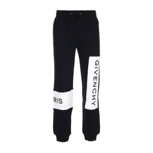 Givenchy/紀梵希 休閑褲 品牌字母LOGO 束腳 經(jīng)典黑色 男士休閑褲BM509G30AF-001