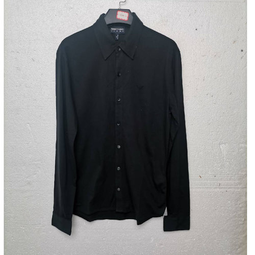 Emporio Armani/安普里奧阿瑪尼 黑色男士長袖襯衫