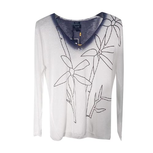 ARMANI JEANS/阿瑪尼牛仔 白藍(lán)黑混色男士長(zhǎng)袖衛(wèi)衣