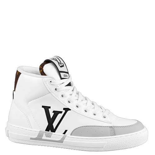 Louis Vuitton/路易威登 22年早春新款 CHARLIE系列 女士白色混合材質(zhì)高幫運(yùn)動(dòng)鞋1A9RYM