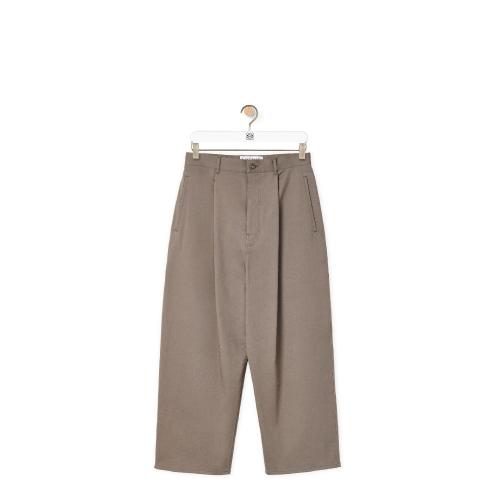  LOEWE羅意威 22年秋冬 男士 休閑褲 Single pleat trousers in cotton H526Y04WAX-1320