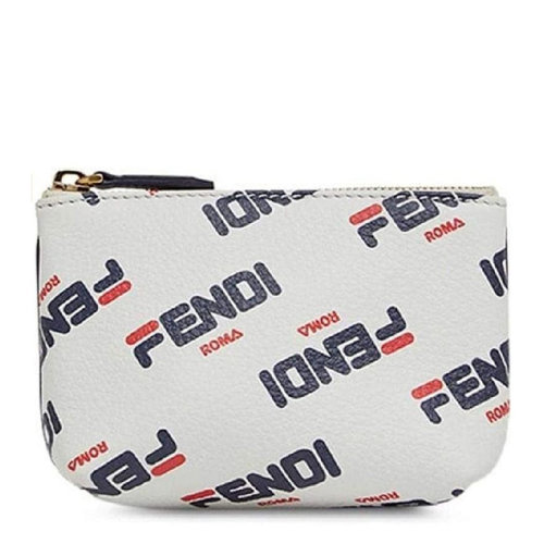 FENDI/芬迪 女士變色小牛皮彩色字母徽標(biāo)印花拉鏈開合手拿包手包女包 8N0146-A5P6-F15K3