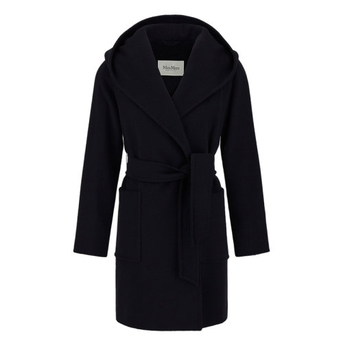 MaxMara/麥絲瑪拉 22年秋冬新款 RIALTO系列 女士黑色短款浴袍大衣1016082906002