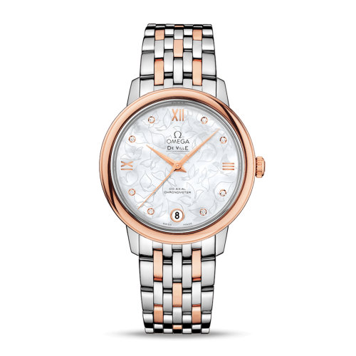 OMEGA/歐米茄 碟飛系列 典雅 蝶舞 同軸腕表 精鋼 18K金 鉆石刻度 自動機(jī)械 女士腕表 424.20.33.20.55.001