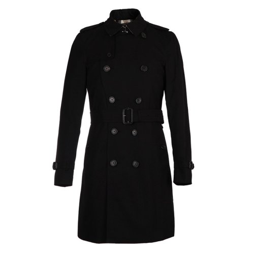 BURBERRY/博柏利 巴寶莉Heritage Trench風(fēng)衣 男士切爾西版型 束腰 雙排扣 黑色棉質(zhì) 中長(zhǎng)款風(fēng)衣外套 39110521