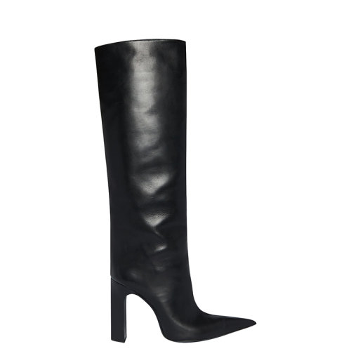 Balenciaga/巴黎世家 22年早春新款 虎年系列 女士黑色柔軟小牛皮尖頭高筒靴679189WBC401000