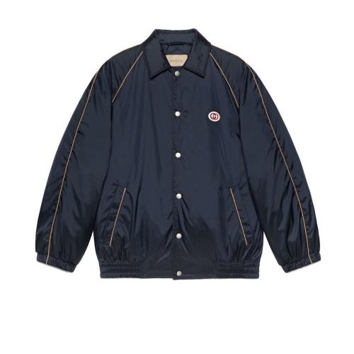  GUCCI古馳 22年秋冬 男士 聚酯纖維細(xì)格夾克 694137 ZAJIZ 4433