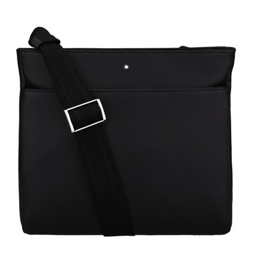 MontBlanc/萬寶龍 大班系列 男士軟皮粒紋黑色單肩包斜挎包男包 113790