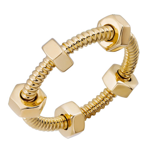 CARTIER/卡地亞  ECROU DE CARTIER 18K金黃金螺絲釘戒指B4227200