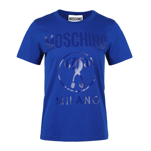 MOSCHINO/莫斯奇諾棉質(zhì)雙問號圖案女士短袖T恤A071505401