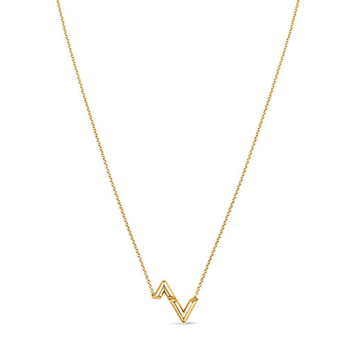 Louis Vuitton/路易威登 22春夏新款Volt系列 18K金黃金徽標字母組合造型項鏈Q93868