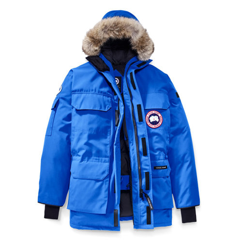 CANADA GOOSE/加拿大鵝   EXPEDITION系列 男士PBI藍色連帽毛邊防風派克大衣4565MPB-BLEU