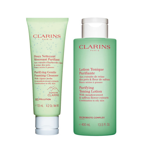 CLARINS/嬌韻詩 平衡控油系列組合套裝 潔面125ml+綠水400ml