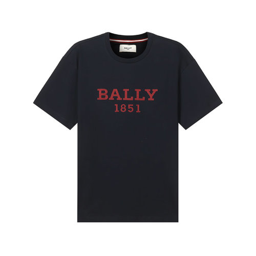 BALLY/巴利  男士短袖T恤 男士棉質(zhì)圓領(lǐng)短袖T恤LOGO圖案 M5BA750F 7S347