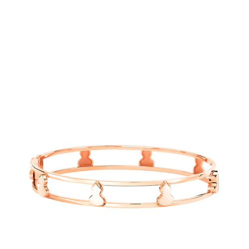 QEELIN/麒麟珠寶 22春夏新款Wulu系列 18K金玫瑰金葫蘆造型手鐲WU-040-8BN145-RG