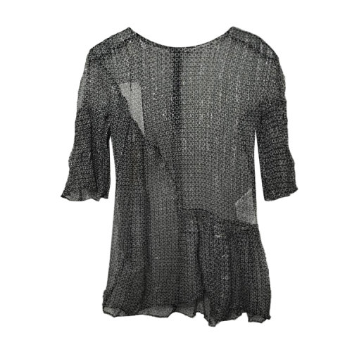 Stella McCartney/絲黛拉麥卡妮 女士黑色印花半袖 456073 SIA10 1000 瑕疵折扣