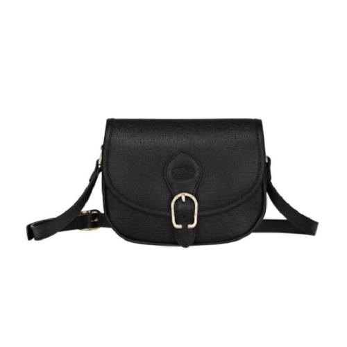  Longchamp/瓏驤 女士黑色牛皮單肩斜挎包 10108HTC001 PLSX