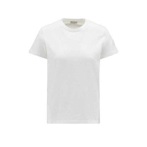 Moncler/蒙克萊 22年秋冬新款 女士蛋殼白色純棉短袖T恤H20938C00005829HP033