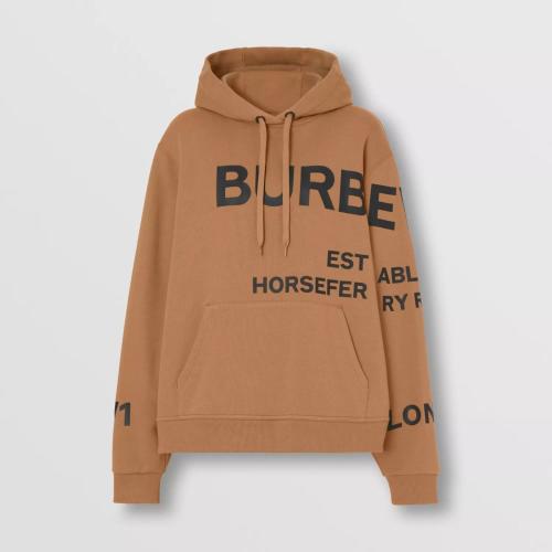  BURBERRY 22年秋冬 女士 Horseferry 印花棉質(zhì)寬松連帽衫 80489281