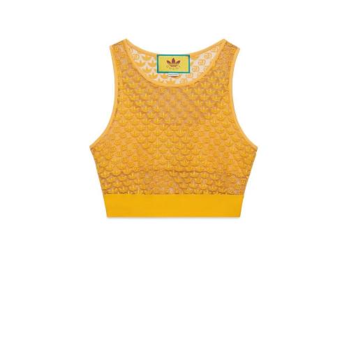  GUCCI古馳 22年秋冬 女士 adidas x Gucci聯(lián)名系列GG薄紗上衣 693448 XJECA 7456