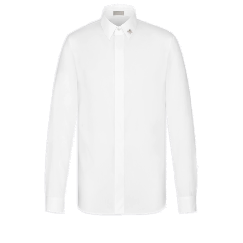 DIOR/迪奧  19秋冬男士新款銀色金屬蜜蜂長袖襯衫 013C501F1581_C080