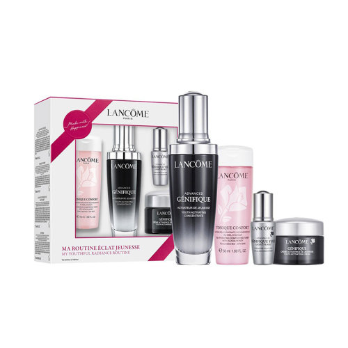 Lancome/蘭蔻2021圣誕限量套裝4件套 小黑瓶精華50ml+粉水50ml+大眼精華5ml+日霜15ml