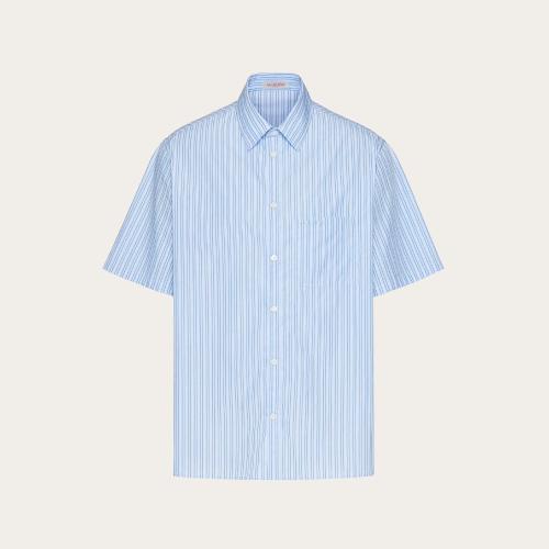 VALENTINO華倫天奴 22年秋冬 男士 短袖襯衫 CHEMISE EN COTON A_VEC BRODERIE VALENTINO*w* 1