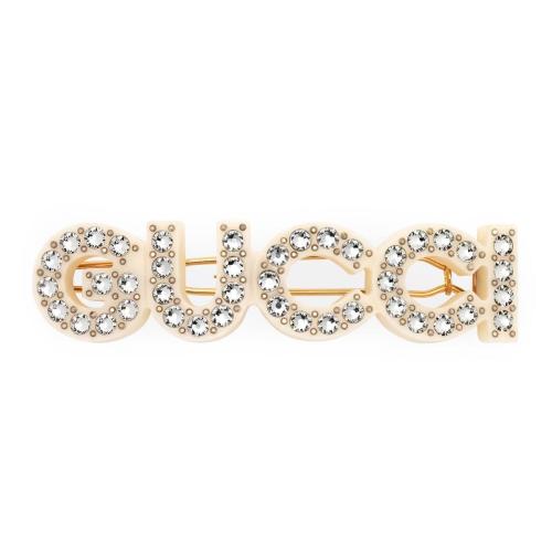  GUCCI古馳 22年秋冬 女士 水晶“Gucci”發(fā)夾 657510 I6325 8518
