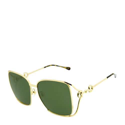 GUCCI/古馳  經(jīng)典 馬銜扣  金屬 大框 多色 漸變片 時(shí)尚 百搭 輕盈 復(fù)古 太陽(yáng)鏡 墨鏡 鏡框框架  GG1020S 61mm GUCCI(古馳）