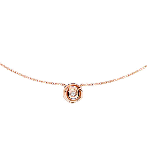 DIOR/迪奧 22春夏新款ROSE COUTURE系列 小號18k金玫瑰金鑲嵌鉆石項鏈JRCO95001_0000
