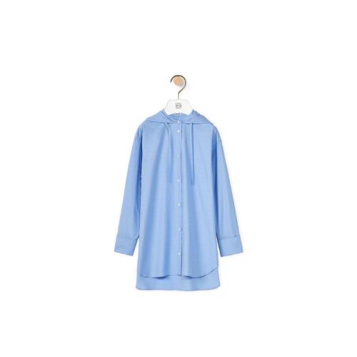  LOEWE羅意威 22年秋冬 女士 衛(wèi)衣 Anagram jacquard hooded shirt in cotton S359Y05X17-6410