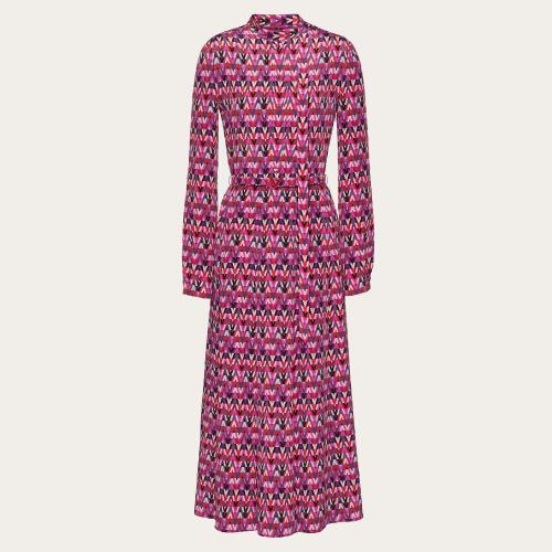  VALENTINO華倫天奴 22年秋冬 女士 連衣裙 ROBE IMPRIMéE EN CREPE DE CHINE XB3VAYE273LK1T