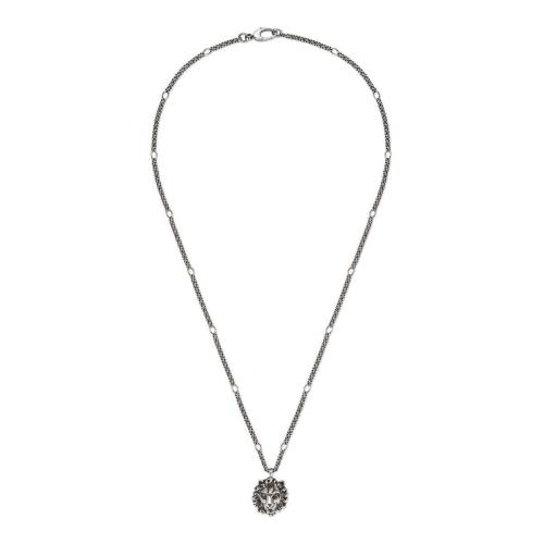  GUCCI古馳 22年秋冬 女士 獅頭吊墜項鏈 410673 I4601 8111