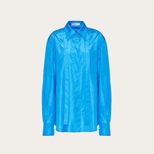  VALENTINO華倫天奴 22年秋冬 女士 長袖襯衫 CHEMISIER EN TAFFETAS LA_Vé XB0AB3K0745PV3